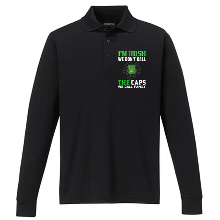 I'm Irish We Don't Call Caps We Call Family Performance Long Sleeve Polo