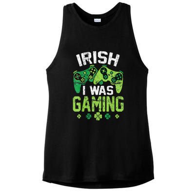 Irish I Was Gaming Funny St Patricks Day Gamer Gift Ladies PosiCharge Tri-Blend Wicking Tank