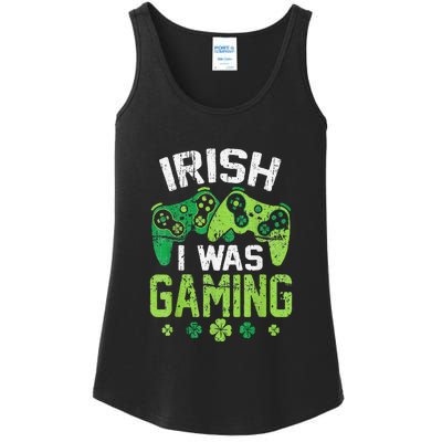 Irish I Was Gaming Funny St Patricks Day Gamer Gift Ladies Essential Tank