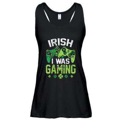 Irish I Was Gaming Funny St Patricks Day Gamer Gift Ladies Essential Flowy Tank