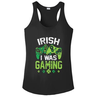 Irish I Was Gaming Funny St Patricks Day Gamer Gift Ladies PosiCharge Competitor Racerback Tank