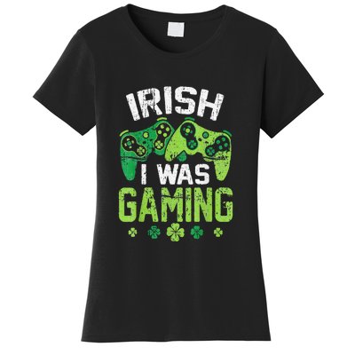 Irish I Was Gaming Funny St Patricks Day Gamer Gift Women's T-Shirt