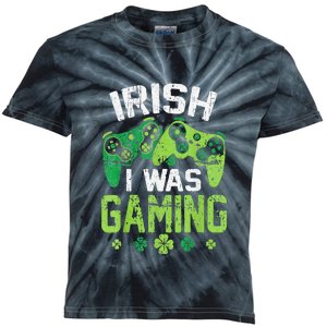 Irish I Was Gaming Funny St Patricks Day Gamer Gift Kids Tie-Dye T-Shirt