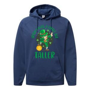 Irish I Was A Little Bit Taller, Funny St Patrick's Day Performance Fleece Hoodie