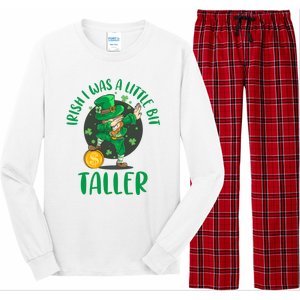 Irish I Was A Little Bit Taller, Funny St Patrick's Day Long Sleeve Pajama Set