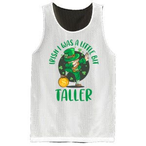 Irish I Was A Little Bit Taller, Funny St Patrick's Day Mesh Reversible Basketball Jersey Tank