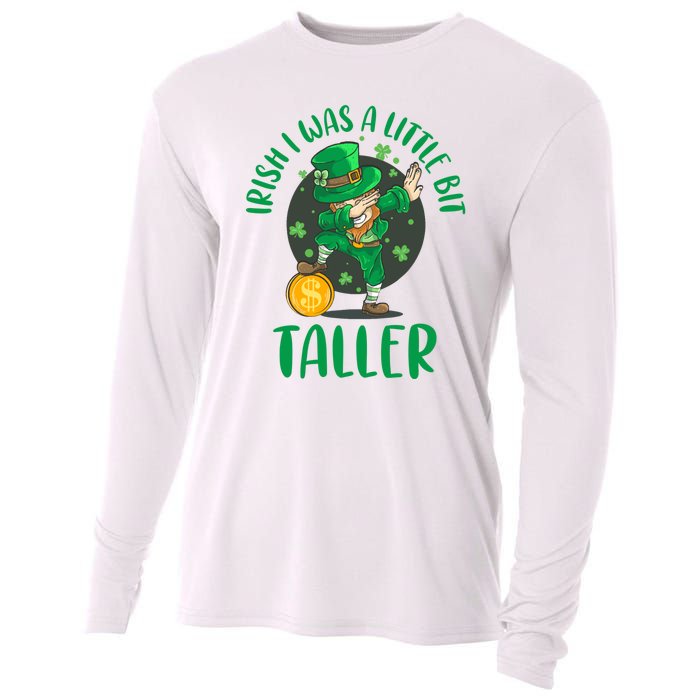 Irish I Was A Little Bit Taller, Funny St Patrick's Day Cooling Performance Long Sleeve Crew