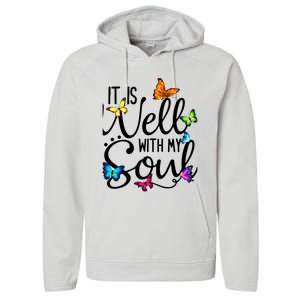 It Is Well With My Soul Christian Hymn Cute Gift Butterfly Art Funny Gift Performance Fleece Hoodie