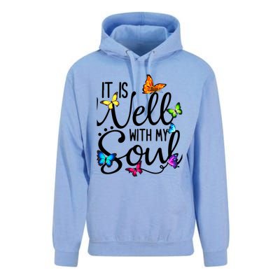 It Is Well With My Soul Christian Hymn Cute Gift Butterfly Art Funny Gift Unisex Surf Hoodie