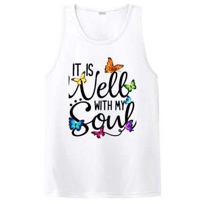 It Is Well With My Soul Christian Hymn Cute Gift Butterfly Art Funny Gift PosiCharge Competitor Tank