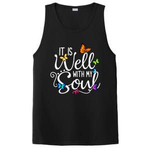 It Is Well With My Soul Christian Hymn Cute Gift Butterfly Art Gift PosiCharge Competitor Tank