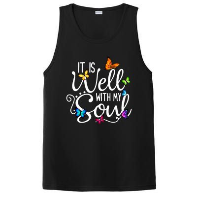 It Is Well With My Soul Christian Hymn Cute Gift Butterfly Art Gift PosiCharge Competitor Tank