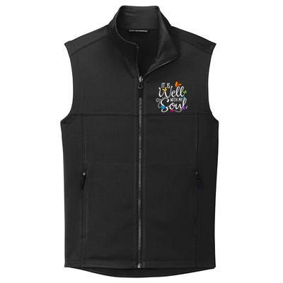 It Is Well With My Soul Christian Hymn Cute Gift Butterfly Art Gift Collective Smooth Fleece Vest