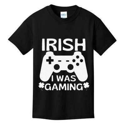 Irish I Was Gaming St Patricks Day Funny Video Gamer Kids T-Shirt