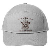 It Is What It Is And It Is Not Great Raccoon 7-Panel Snapback Hat