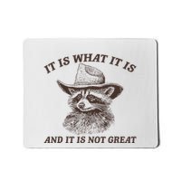 It Is What It Is And It Is Not Great Raccoon Mousepad
