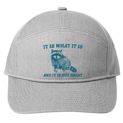 It Is What It Is And It Is Not Great Mental Health 7-Panel Snapback Hat