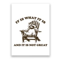 It Is What It Is And It Is Not Great Funny Raccoon Poster