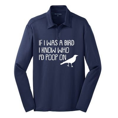 If I Was A Bird Silk Touch Performance Long Sleeve Polo