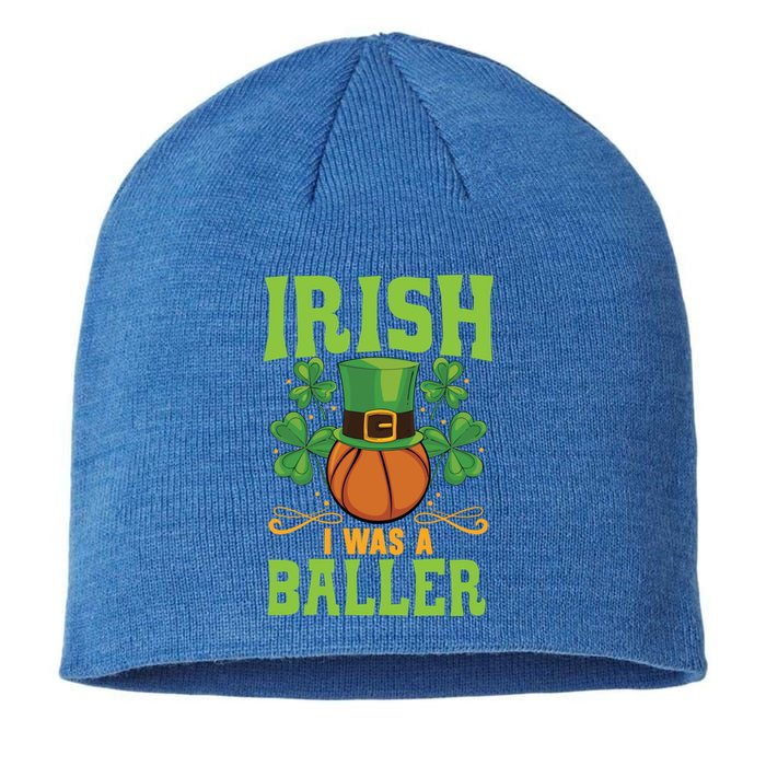 Irish I Was A Baller Basketball Player St Patrick's Day Cute Gift Sustainable Beanie