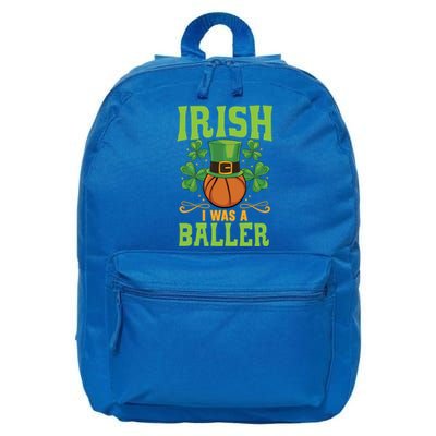 Irish I Was A Baller Basketball Player St Patrick's Day Cute Gift 16 in Basic Backpack