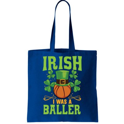 Irish I Was A Baller Basketball Player St Patrick's Day Cute Gift Tote Bag