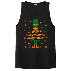 Irish I Was Playing Basketball St Patricks Day Great Gift PosiCharge Competitor Tank