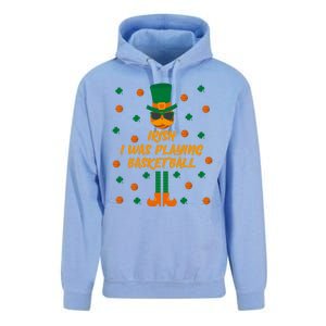 Irish I Was Playing Basketball St Patricks Day Great Gift Unisex Surf Hoodie