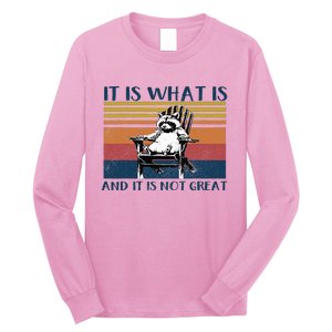 It Is What It Is And It Is Not Great Raccoon Long Sleeve Shirt