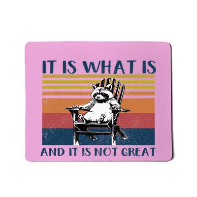 It Is What It Is And It Is Not Great Raccoon Mousepad