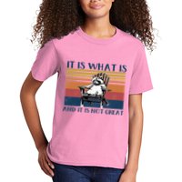 It Is What It Is And It Is Not Great Raccoon Kids T-Shirt