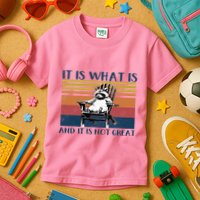 It Is What It Is And It Is Not Great Raccoon Kids T-Shirt