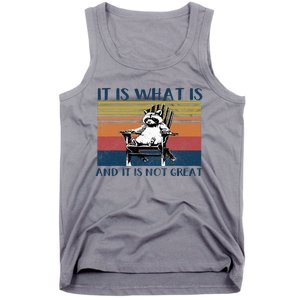 It Is What It Is And It Is Not Great Raccoon Tank Top