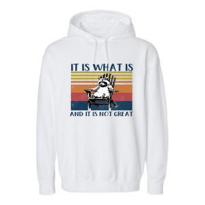 It Is What It Is And It Is Not Great Raccoon Garment-Dyed Fleece Hoodie