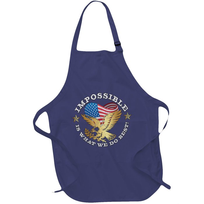 Impossible Is What We Do Best Inauguration 2025 Quote Full-Length Apron With Pockets