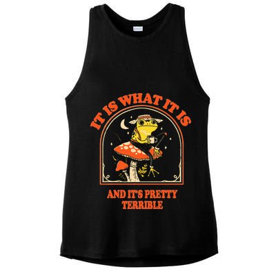 It Is What It Is And ItS Pretty Terrible Ladies PosiCharge Tri-Blend Wicking Tank
