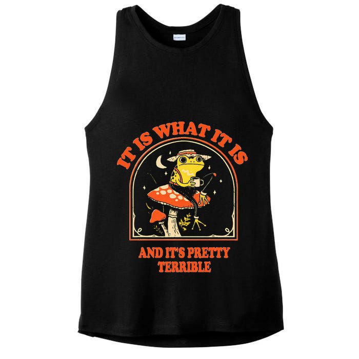 It Is What It Is And ItS Pretty Terrible Ladies PosiCharge Tri-Blend Wicking Tank