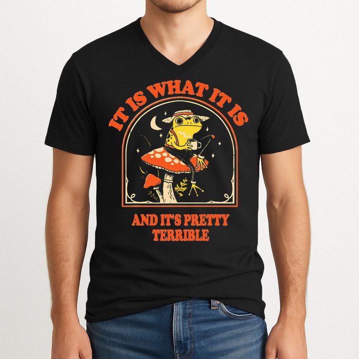 It Is What It Is And ItS Pretty Terrible V-Neck T-Shirt
