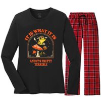 It Is What It Is And ItS Pretty Terrible Women's Long Sleeve Flannel Pajama Set 