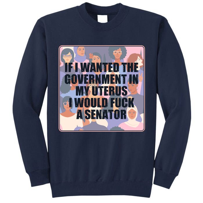 If I Wanted The Government In My Uterus I Would Fuck A Senator Tall Sweatshirt