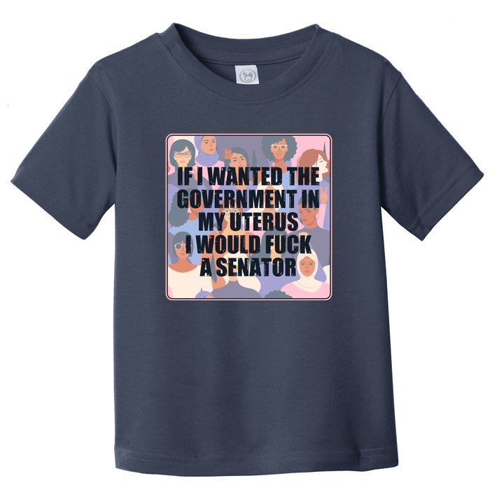 If I Wanted The Government In My Uterus I Would Fuck A Senator Toddler T-Shirt