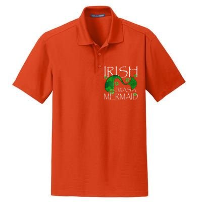 Irish I Was A Mermaid Funny St Patricks Day Funny Gift Gift Dry Zone Grid Polo