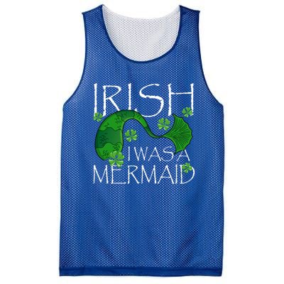 Irish I Was A Mermaid Funny St Patricks Day Funny Gift Gift Mesh Reversible Basketball Jersey Tank