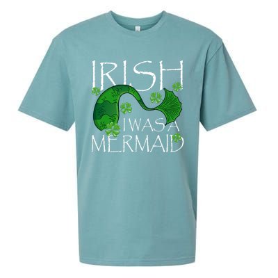 Irish I Was A Mermaid Funny St Patricks Day Funny Gift Gift Sueded Cloud Jersey T-Shirt