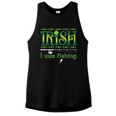 Irish I Was Fishing Shamrock Gift Ladies PosiCharge Tri-Blend Wicking Tank