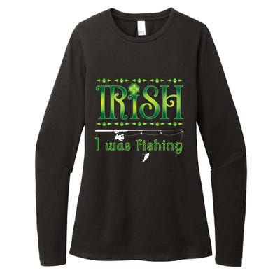 Irish I Was Fishing Shamrock Gift Womens CVC Long Sleeve Shirt