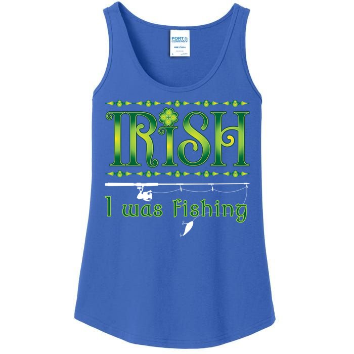 Irish I Was Fishing Shamrock Gift Ladies Essential Tank