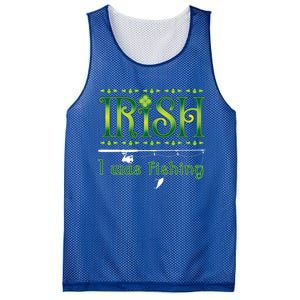 Irish I Was Fishing Shamrock Gift Mesh Reversible Basketball Jersey Tank