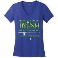 Irish I Was Fishing Shamrock Gift Women's V-Neck T-Shirt