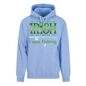 Irish I Was Fishing Shamrock Gift Unisex Surf Hoodie